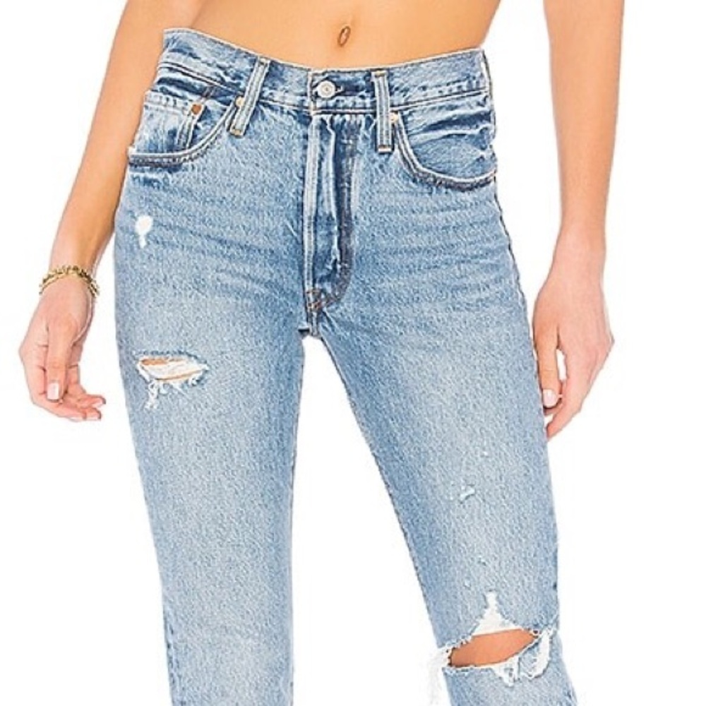 Levi’s Premium‎ 501 Skinny in Jazz Loved Distressed Size 25 - Picture 8 of 10